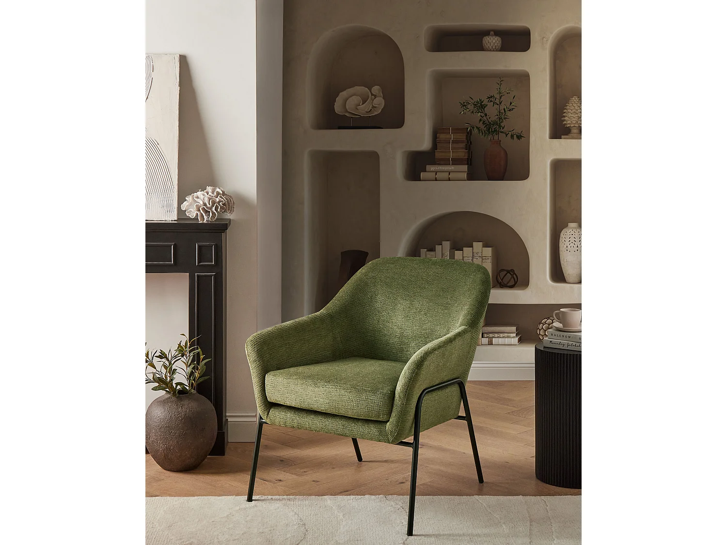 Fauteuil VEDDIGE Tissu Vert