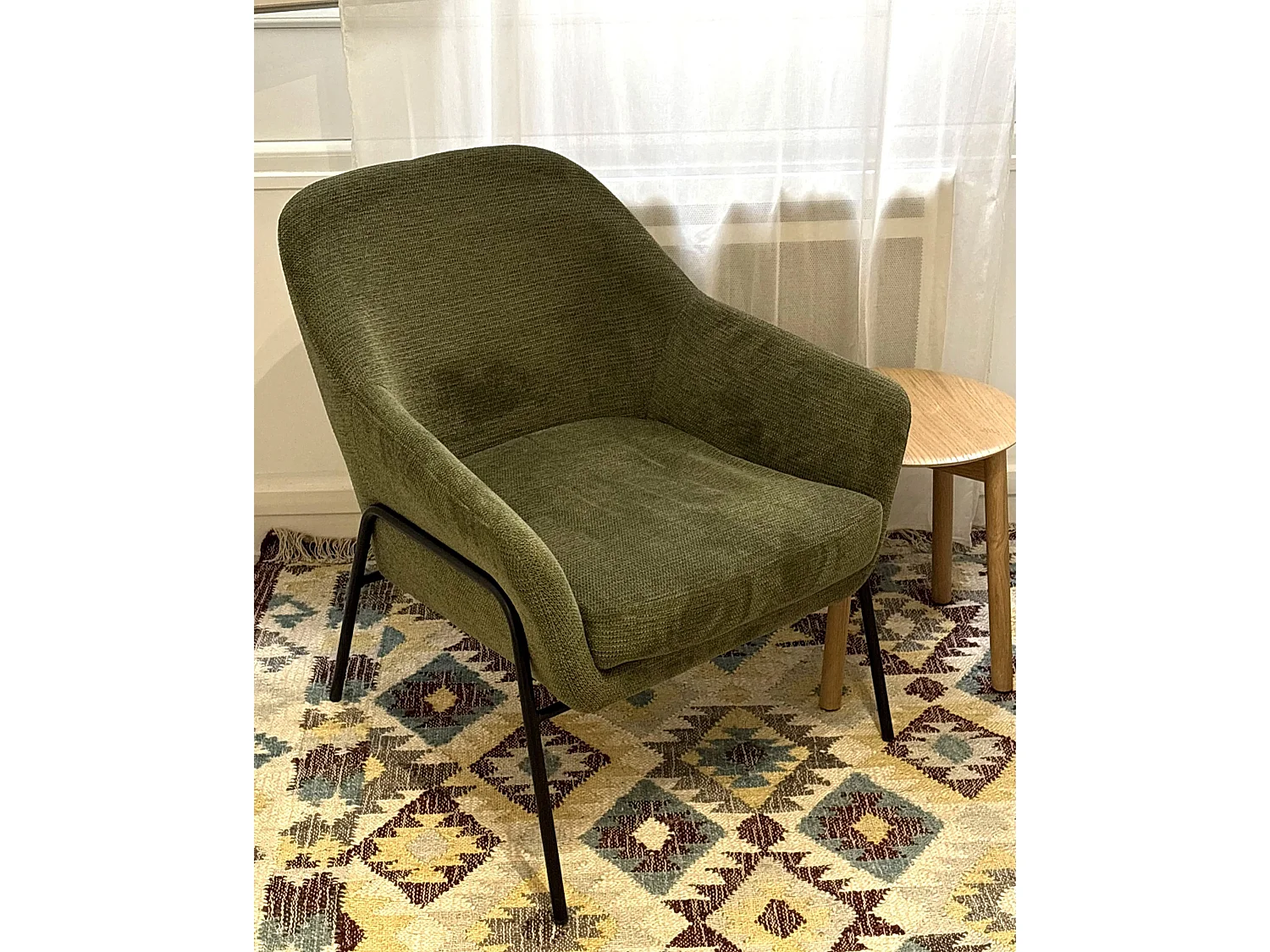 Fauteuil VEDDIGE Tissu Vert