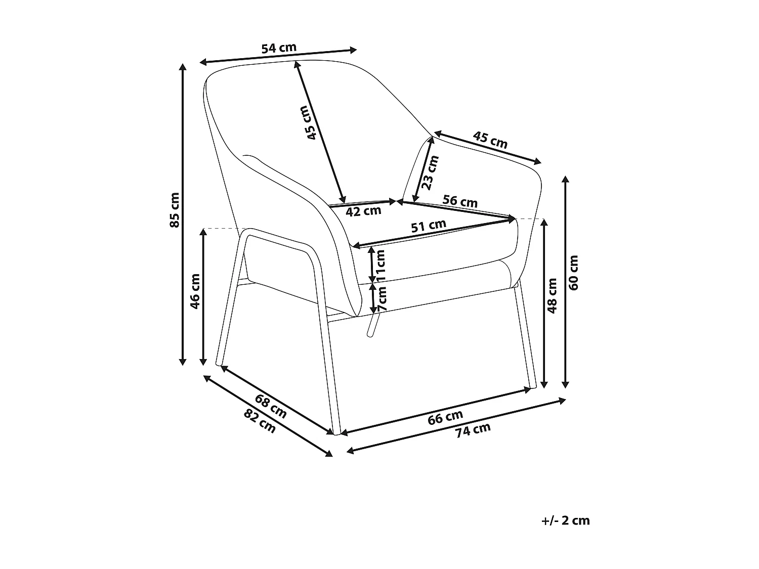 Fauteuil VEDDIGE Tissu Vert