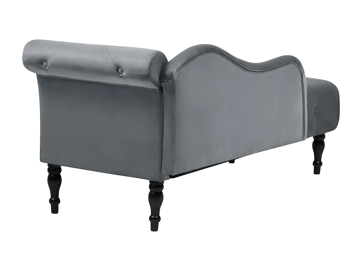 Chaise longue côté droit IVRY Velours Gris