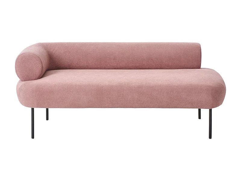 Chaise longue côté droite MIRMANDE Tissu Rose