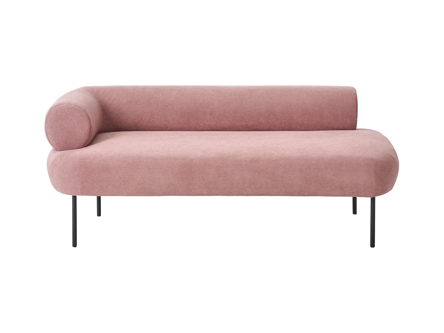 Chaise longue côté droite MIRMANDE Tissu Rose