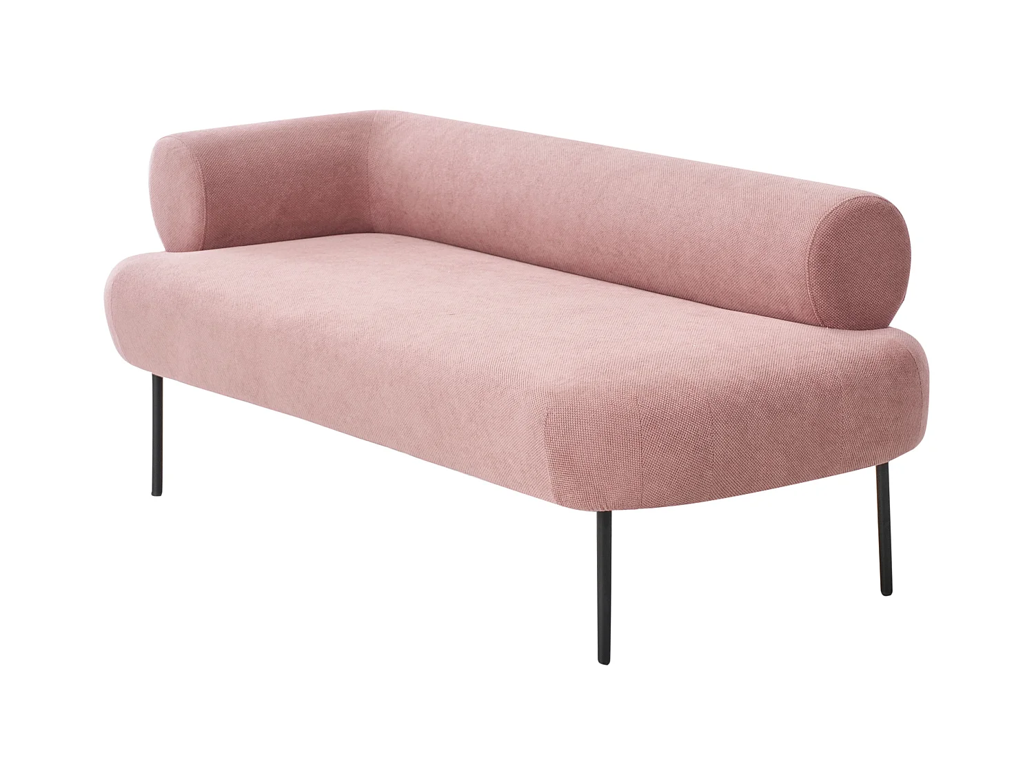 Chaise longue côté droite MIRMANDE Tissu Rose