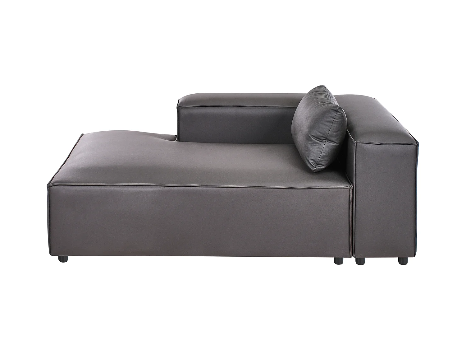 Chaise longue côté droit BRANDE Cuir PU Noir
