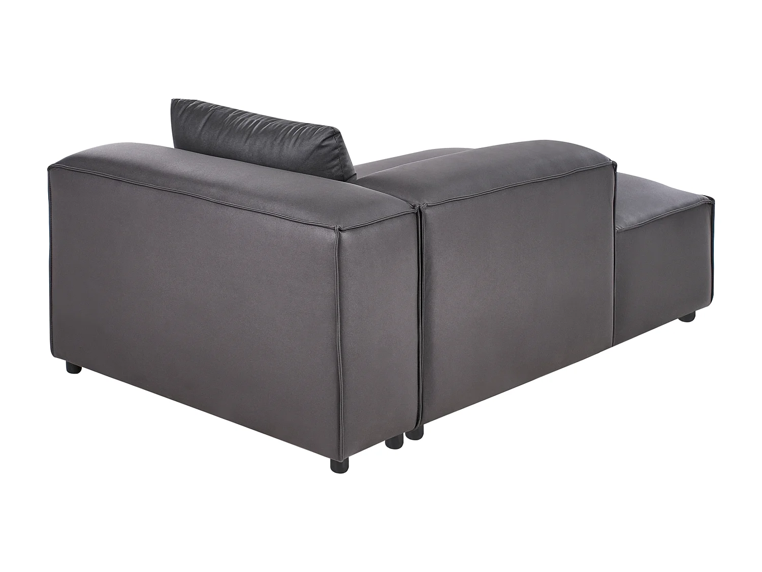 Chaise longue côté droit BRANDE Cuir PU Noir