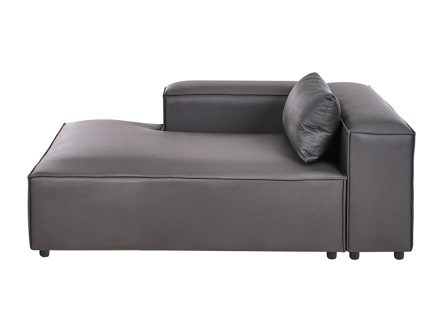 Chaise longue côté droit BRANDE Cuir PU Noir