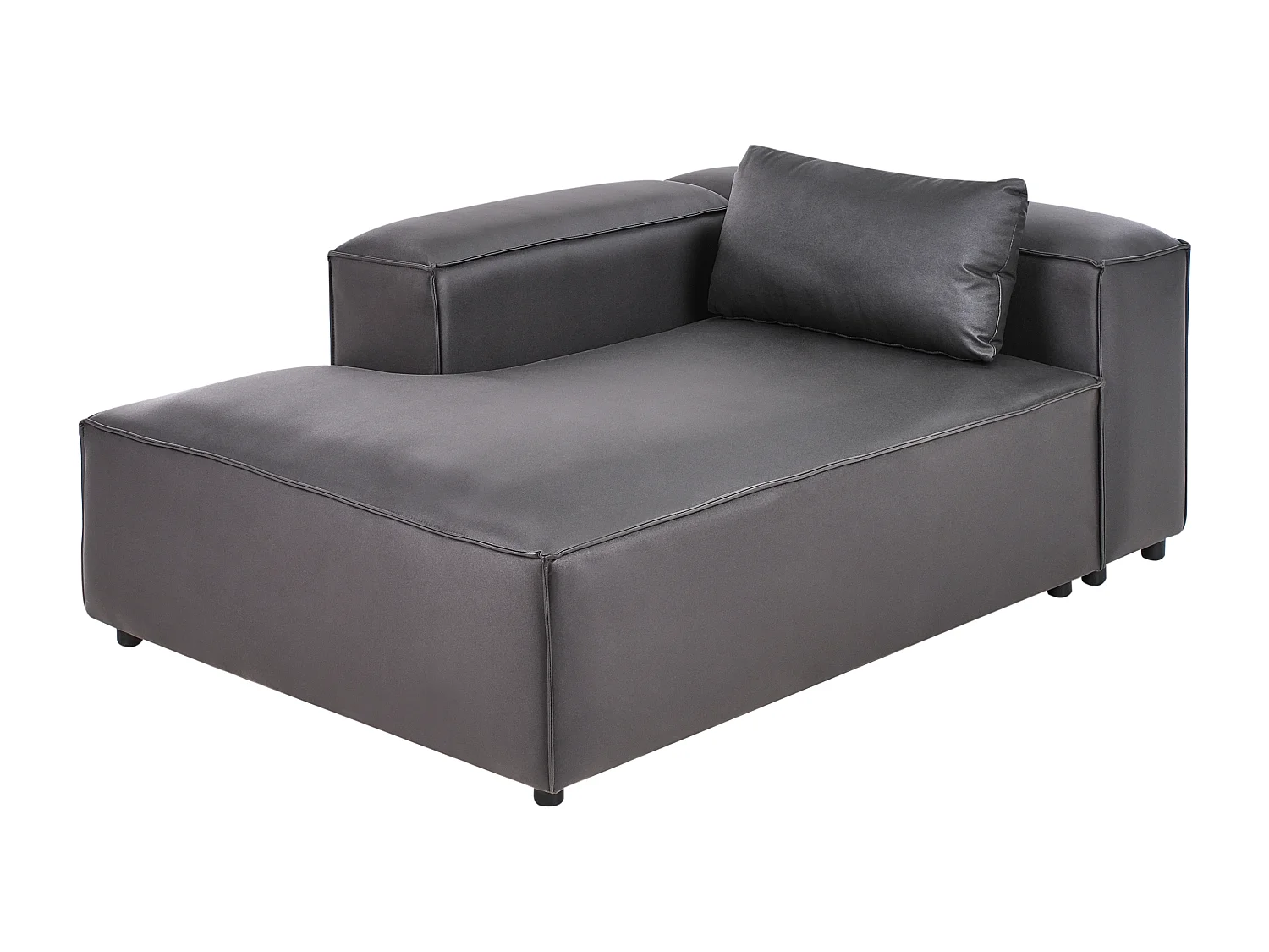 Chaise longue côté droit BRANDE Cuir PU Noir
