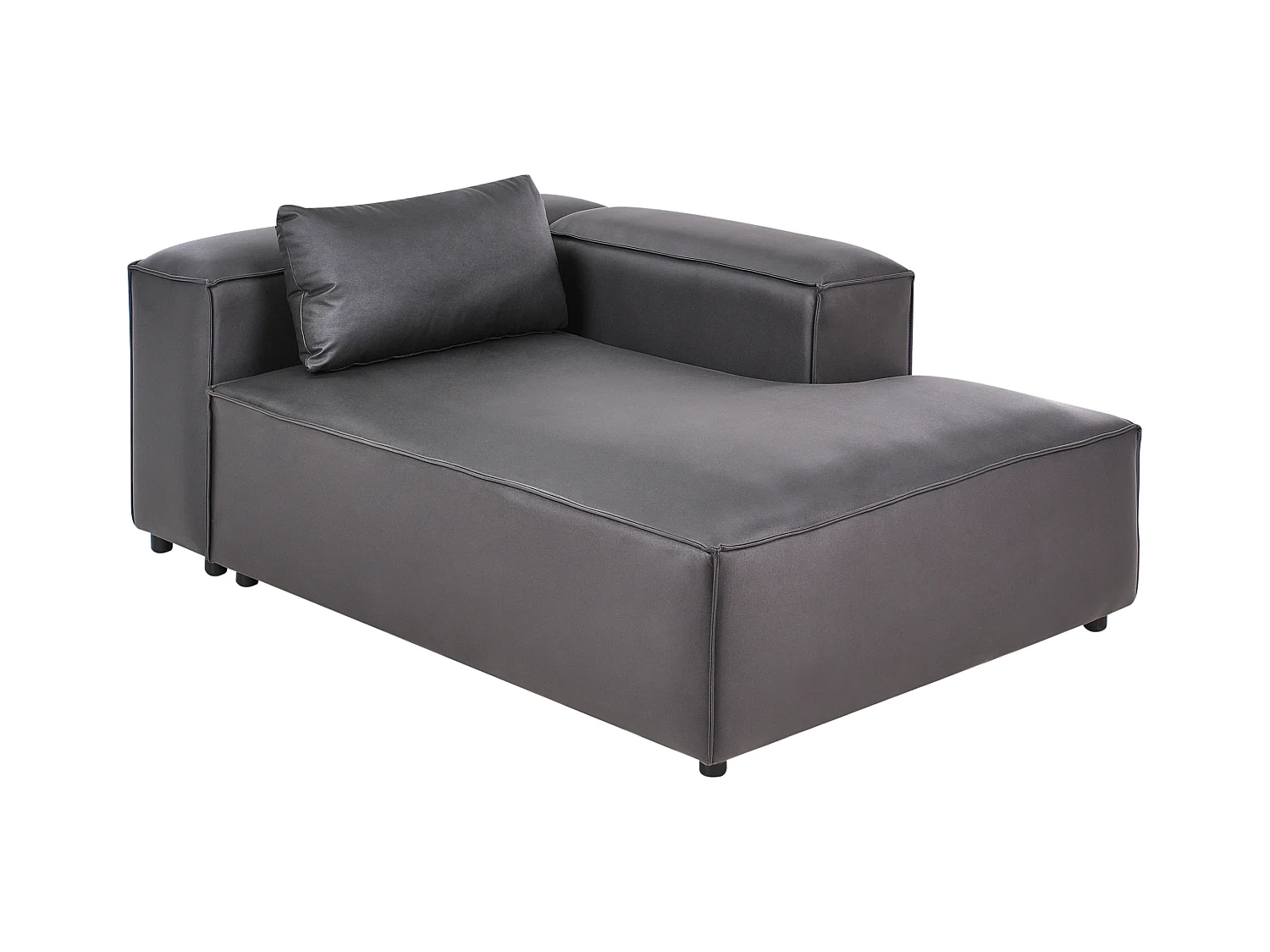 Chaise longue côté droite BRANDE Cuir PU Noir