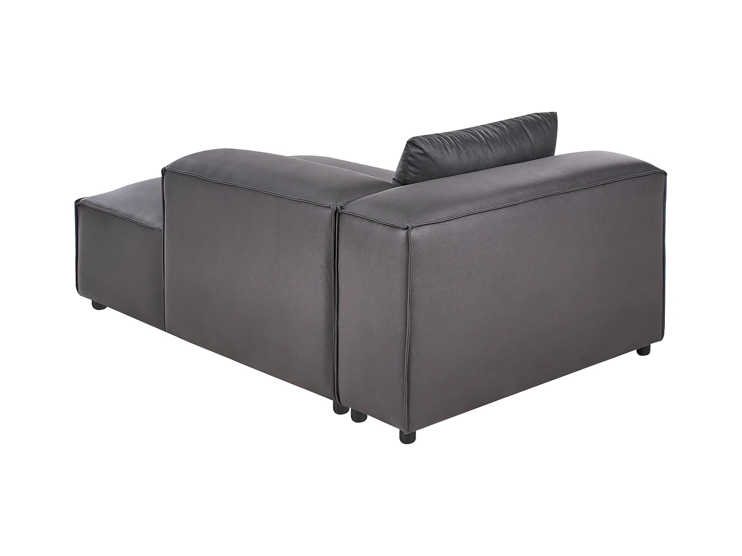 Chaise longue côté droite BRANDE Cuir PU Noir