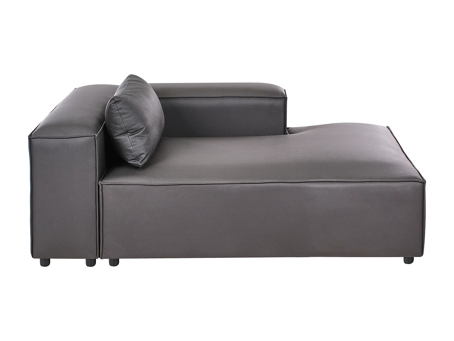 Chaise longue côté droite BRANDE Cuir PU Noir