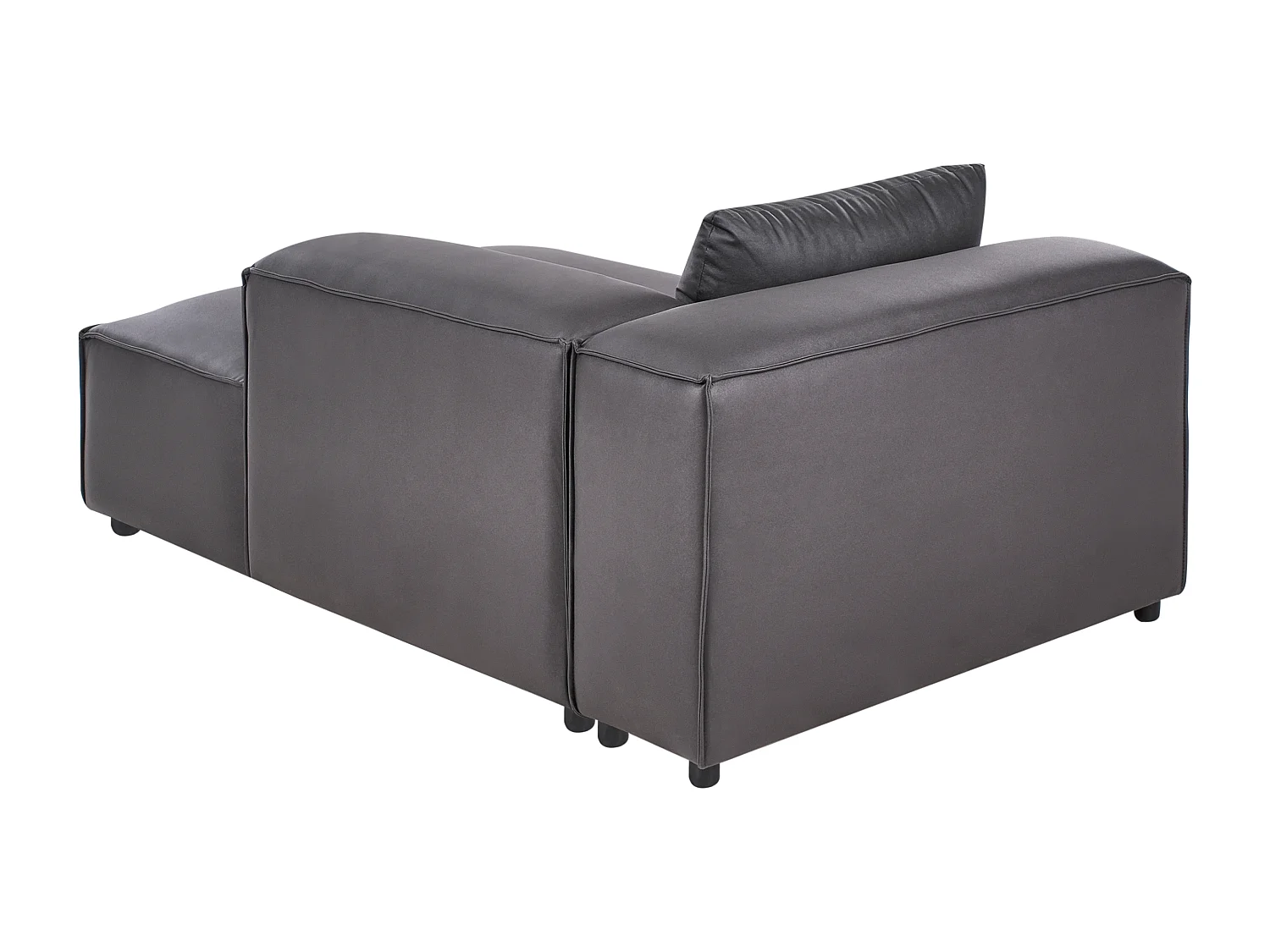 Chaise longue côté droite BRANDE Cuir PU Noir