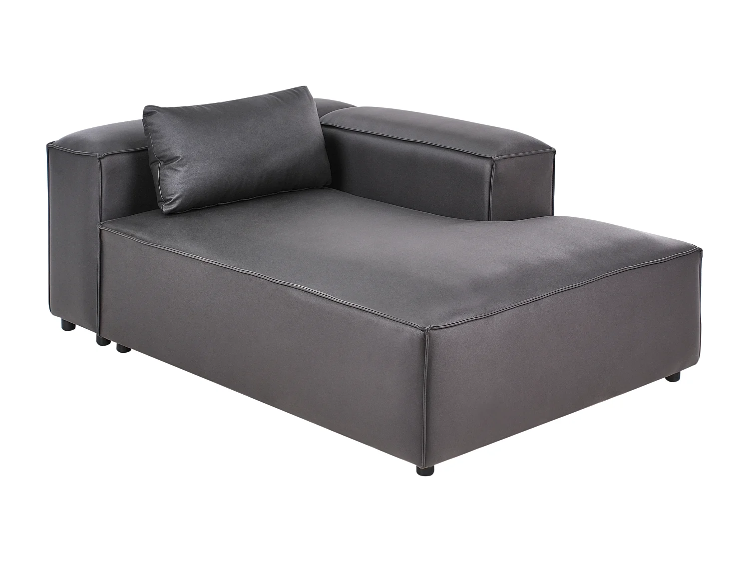 Chaise longue côté gauche BRANDE Cuir PU Noir