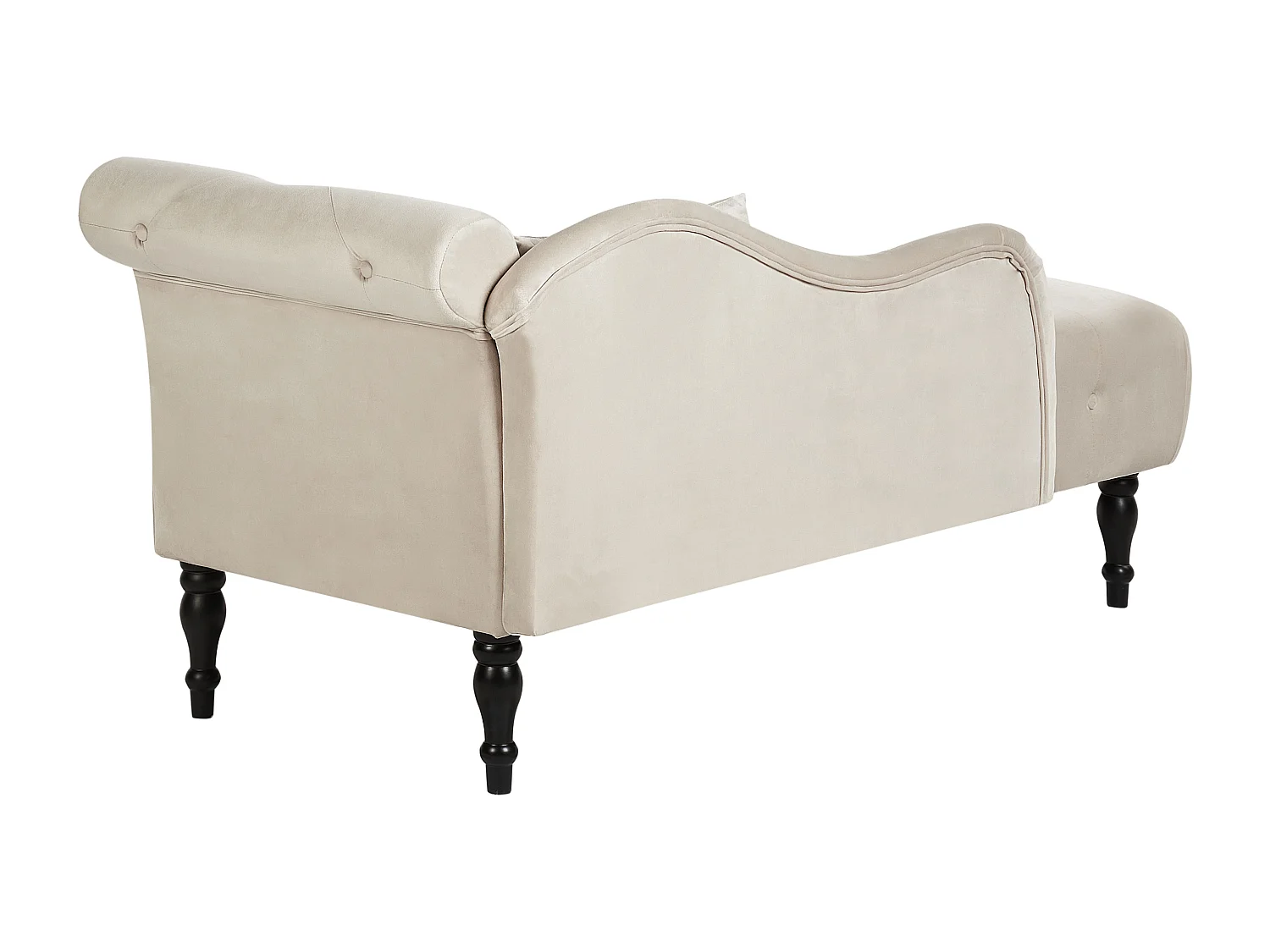 Chaise longue côté droit IVRY Velours Beige clair