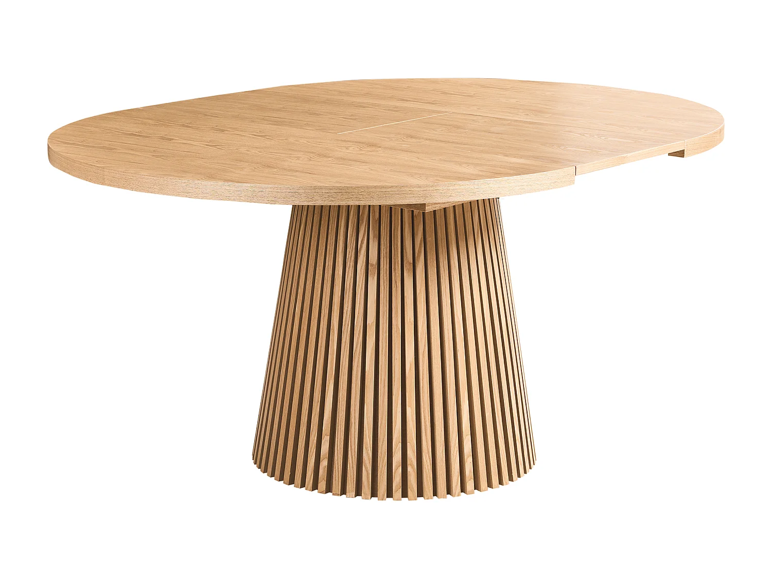 Table de salle à manger extensible MOORE Frêne clair 120/160 cm 120 cm