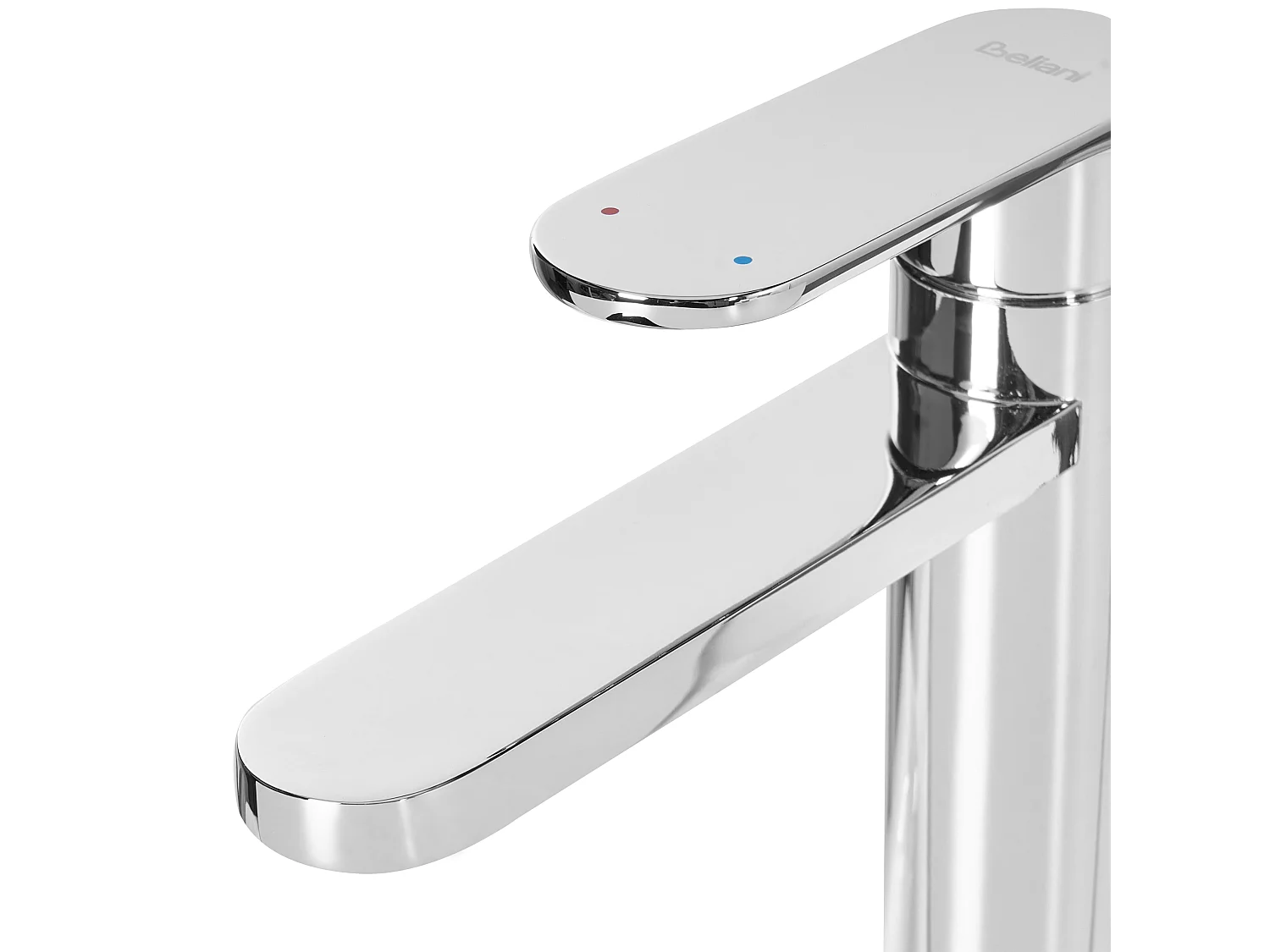 Tall Basin Mixer Tap COLHUE Brass Silver