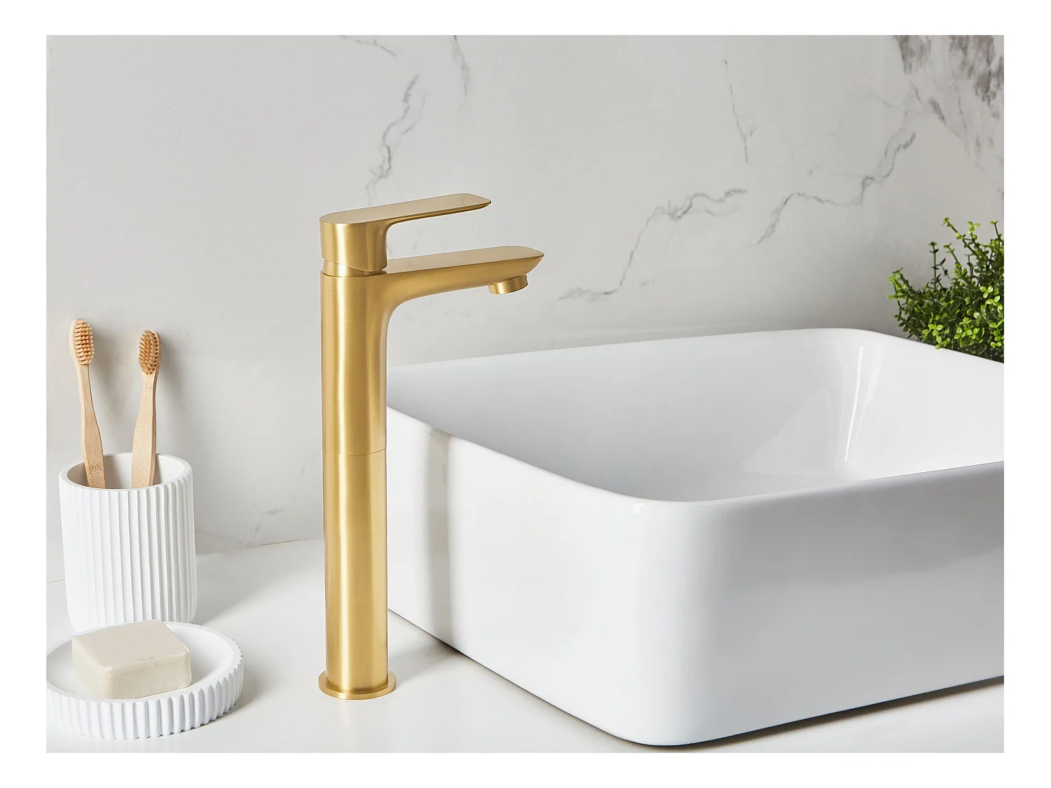 Robinet mitigeur de lavabo COLHUE Laiton Doré