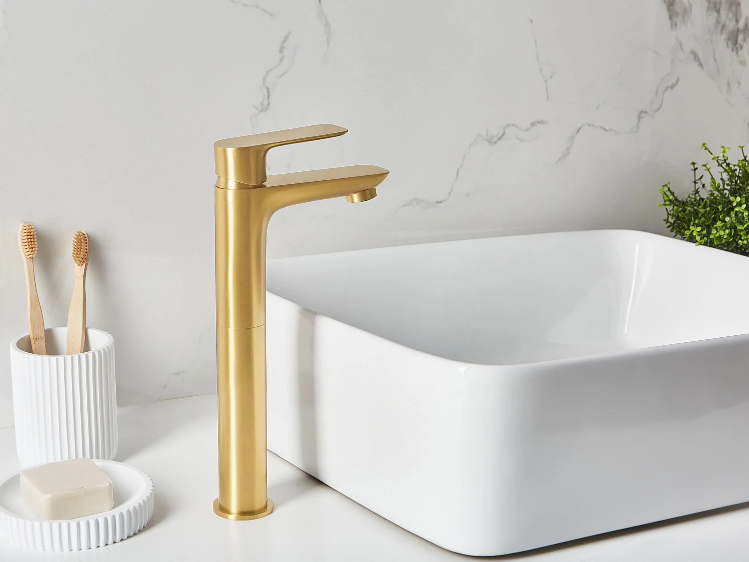 Robinet mitigeur de lavabo COLHUE Laiton Doré