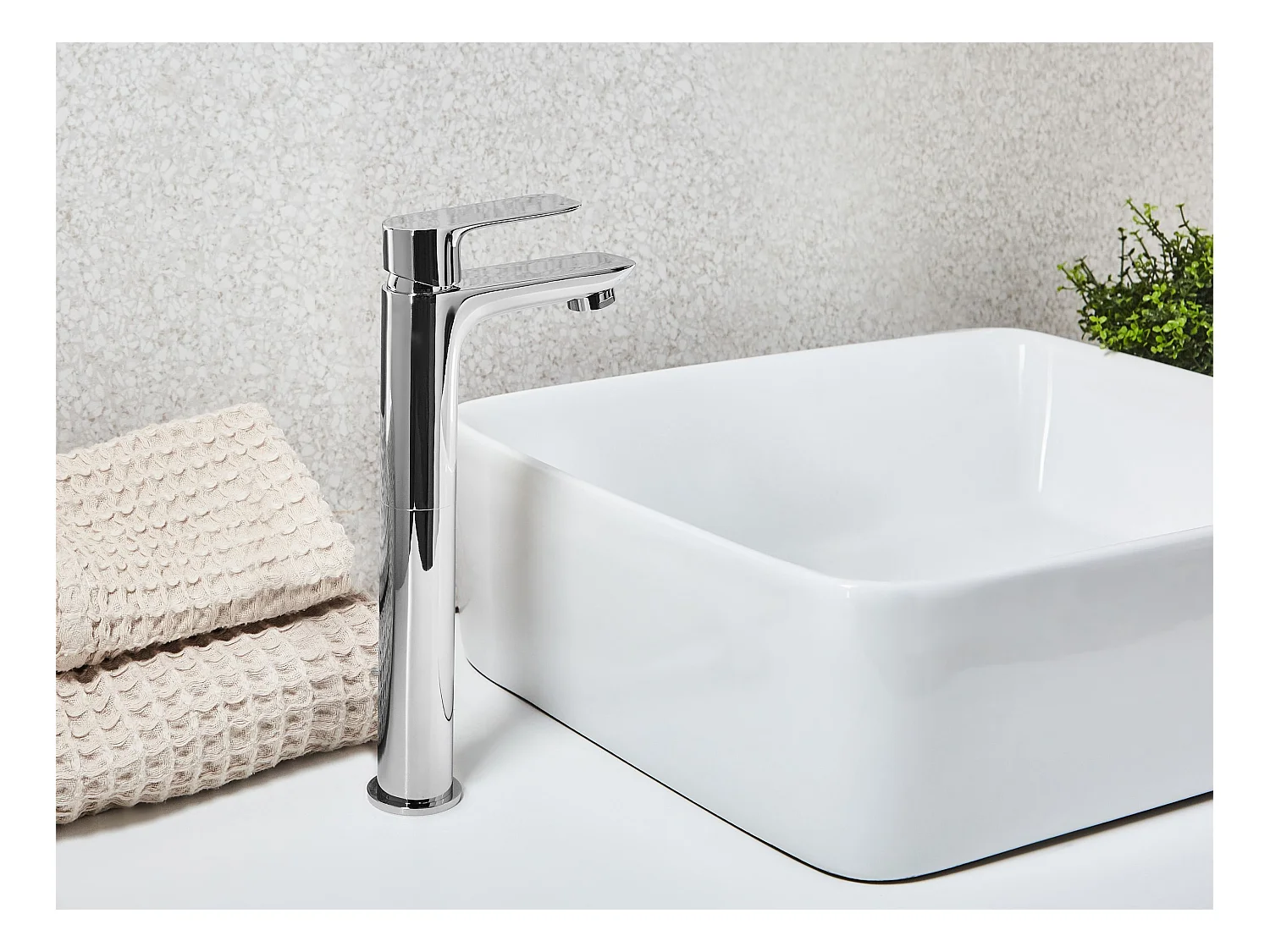 Robinet mitigeur de lavabo CHIMBOTE Laiton Argenté