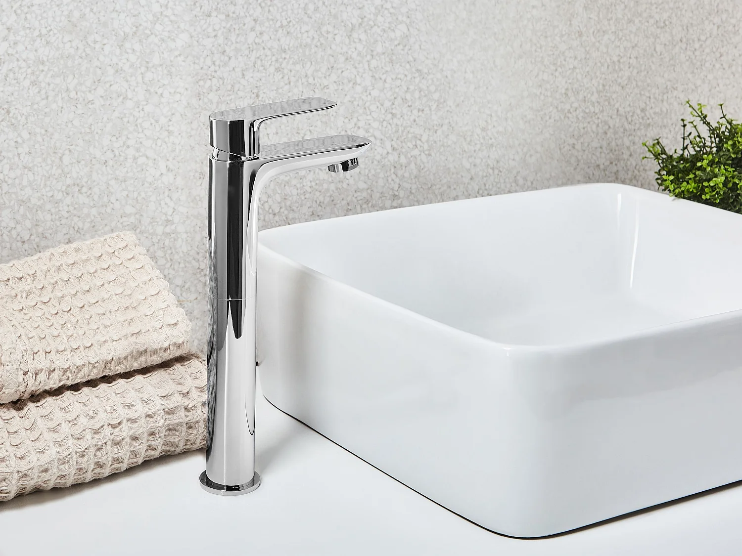 Robinet mitigeur de lavabo CHIMBOTE Laiton Argenté