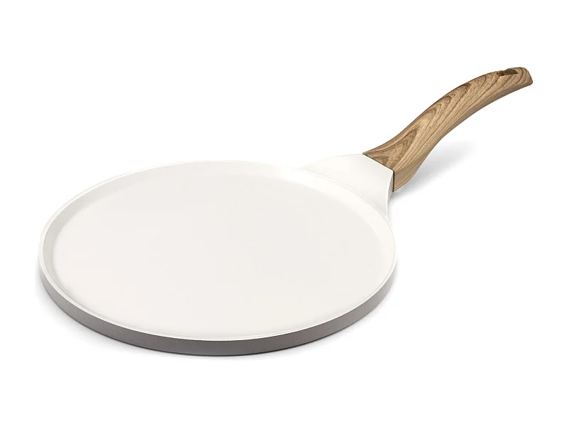 Mythic - Crépière 25.7 cm avec revêtement en céramique blanche