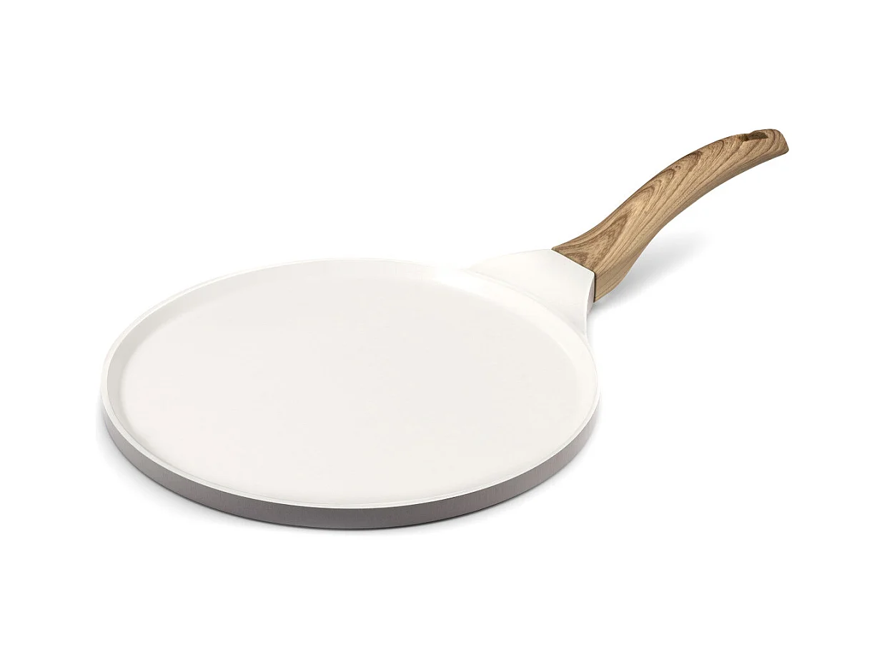 Mythic - Crépière 25.7 cm avec revêtement en céramique blanche