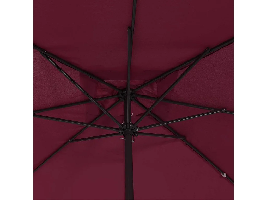 Ombrellone quadrato 295x245 cm Bordeaux