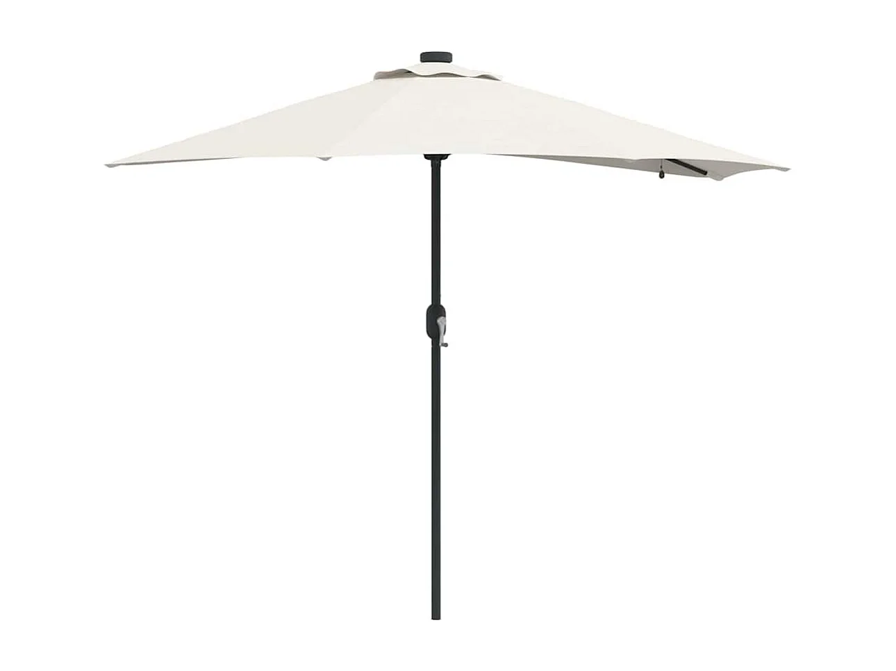 Ombrellone da giardino in tessuto color sabbia 294 x 150 x 223 cm