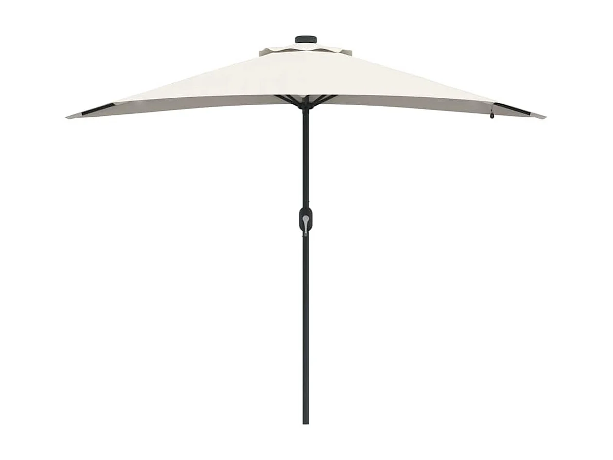 Ombrellone da giardino in tessuto color sabbia 294 x 150 x 223 cm