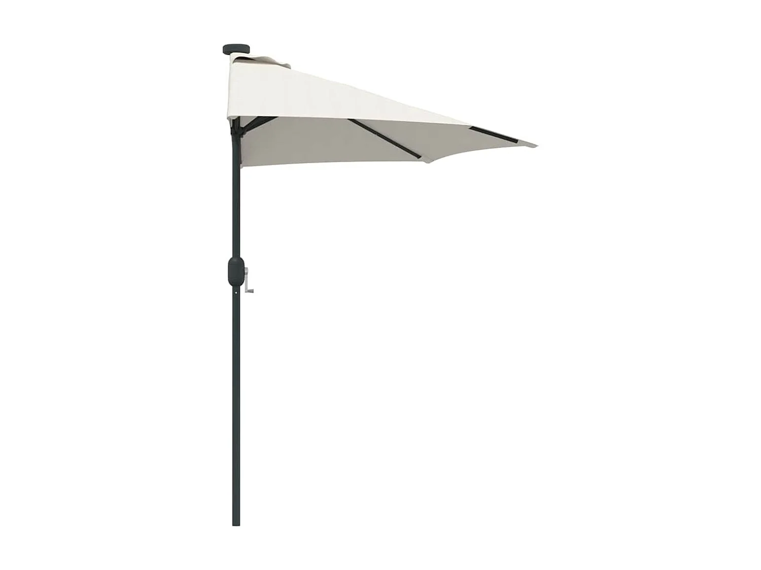 Ombrellone da giardino in tessuto color sabbia 294 x 150 x 223 cm