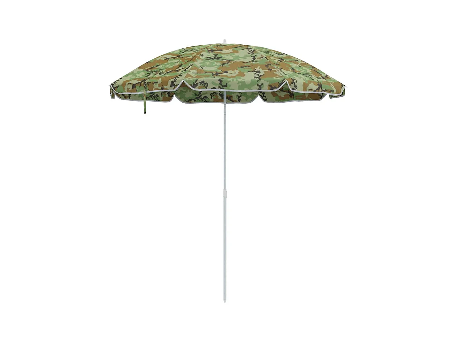 Parasol de Plage avec Poteau en Métal Camouflage 161x193 cm en Polyester