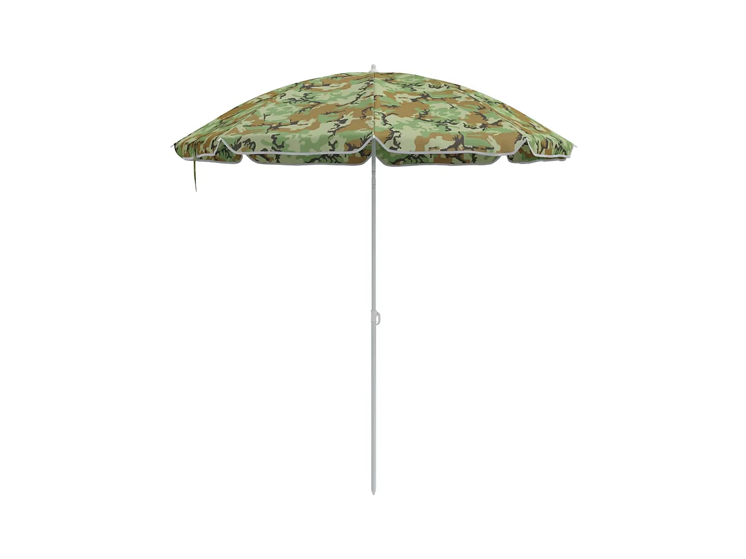 Parasol de Plage avec Poteau en Métal Camouflage 161x193 cm en Polyester