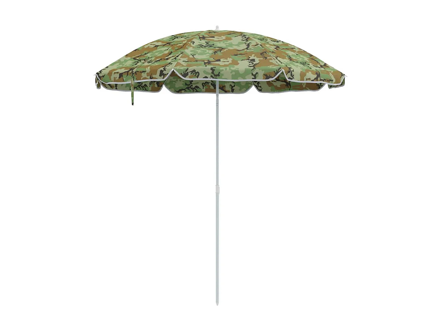 Parasol de Plage avec Poteau en Métal Camouflage 161x193 cm en Polyester