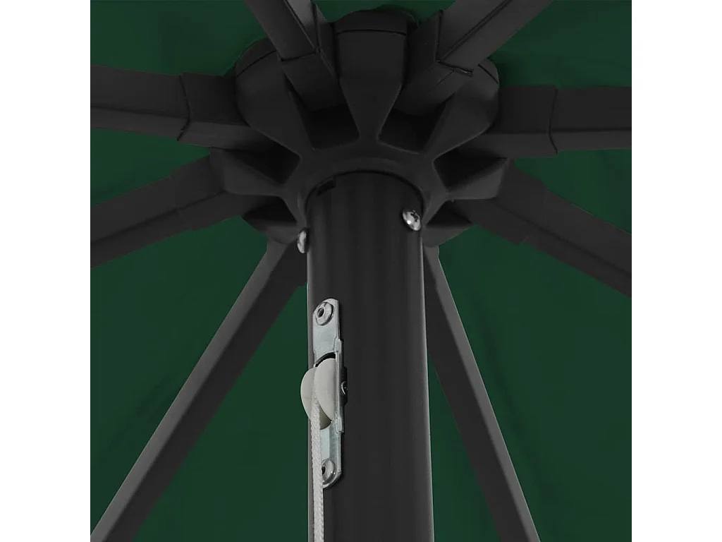 Ombrellone da giardino con LED ø395x245 cm Verde