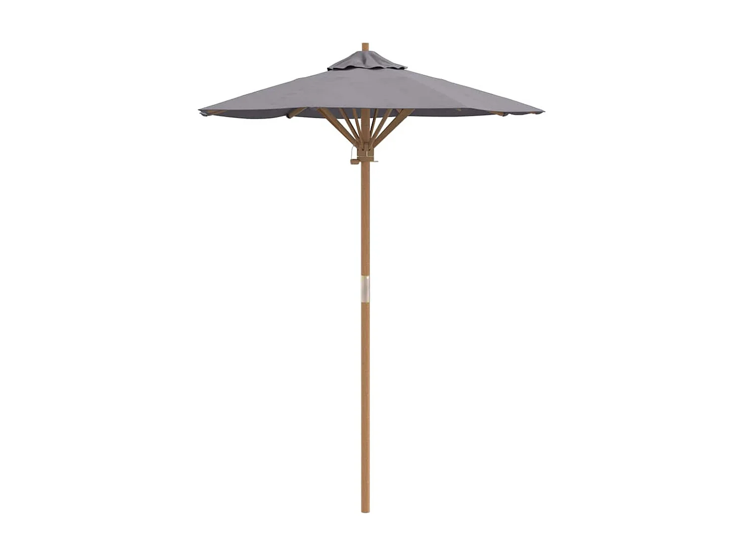 Ombrellone da giardino in bambù grigio scuro 150x210 cm