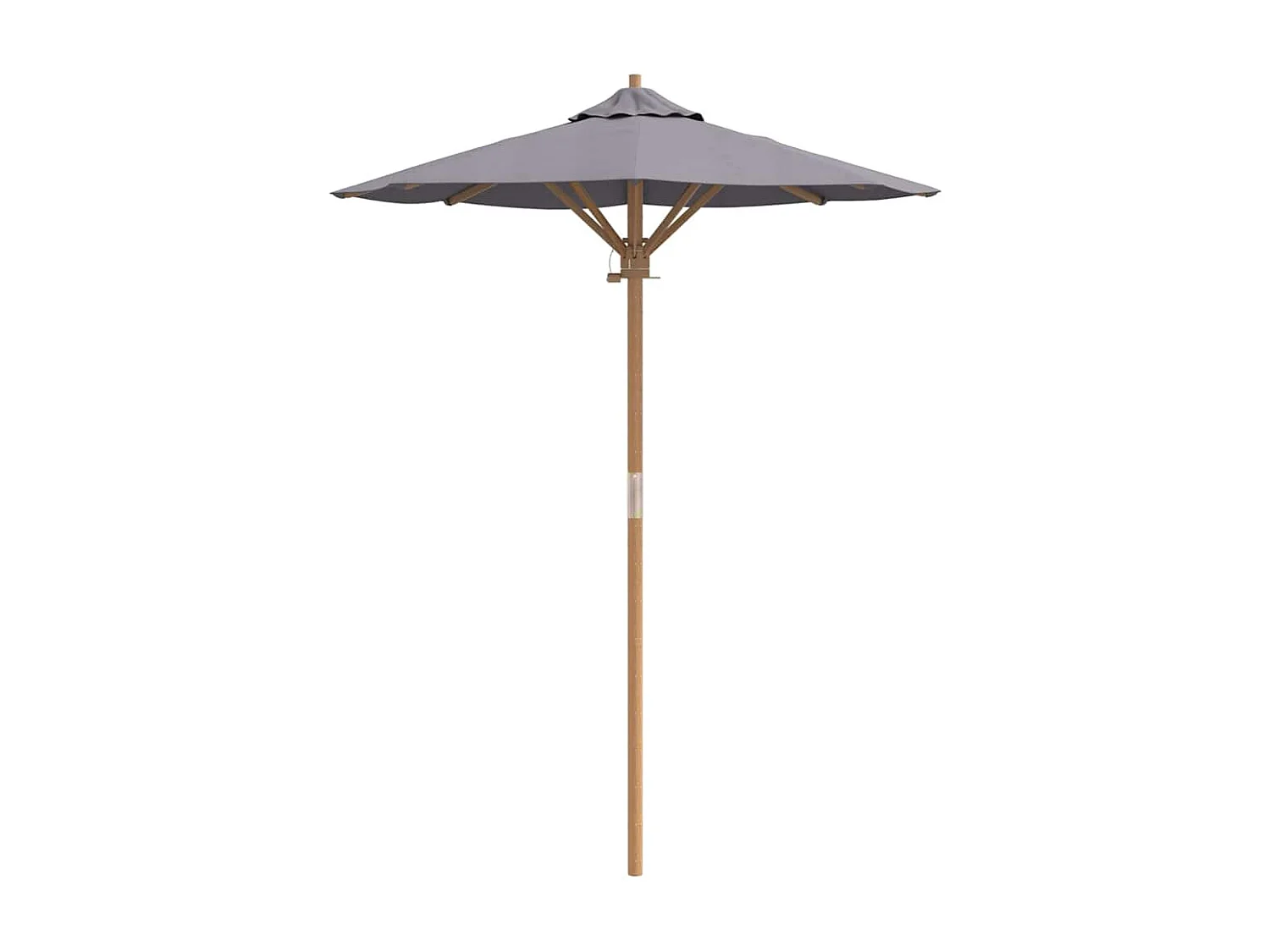 Ombrellone da giardino in bambù grigio scuro 150x210 cm