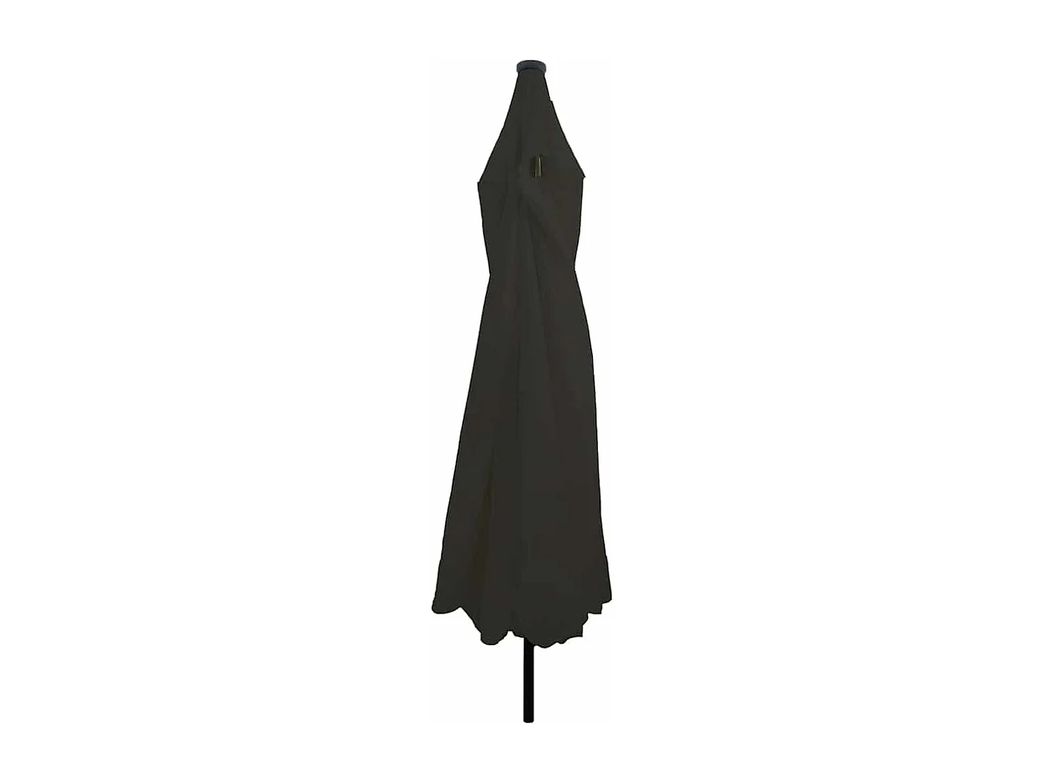 Ombrellone da giardino con luci LED ø395x245 cm Nero