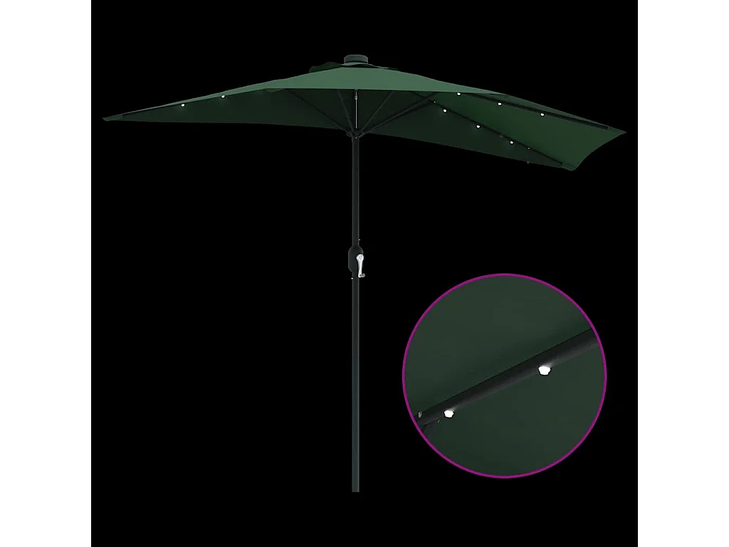 Ombrellone da giardino verde 294 x 150 x 223 cm in tessuto