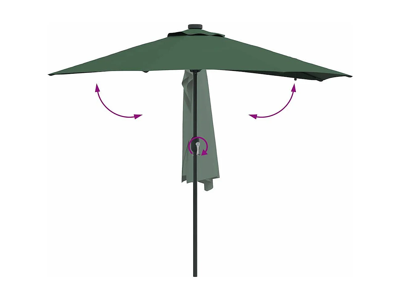 Ombrellone da giardino verde 294 x 150 x 223 cm in tessuto