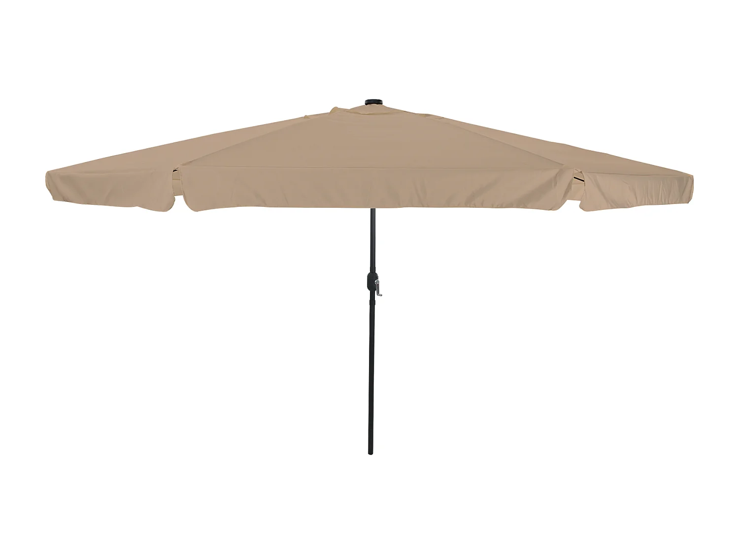 Parasol de jardin avec lumières LED ø395x245 cm Taupe