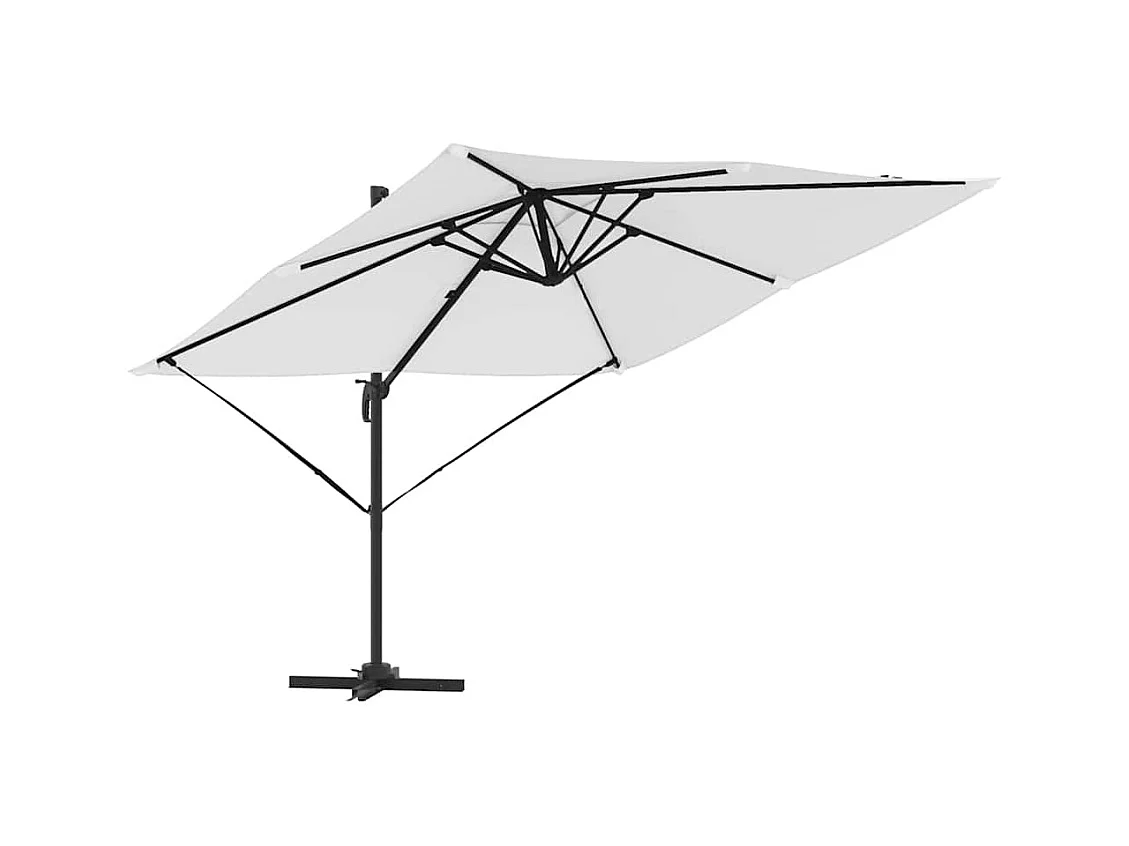 Patio Parasol Zand Polyester Luifel 3m Verstelbare Hoogte