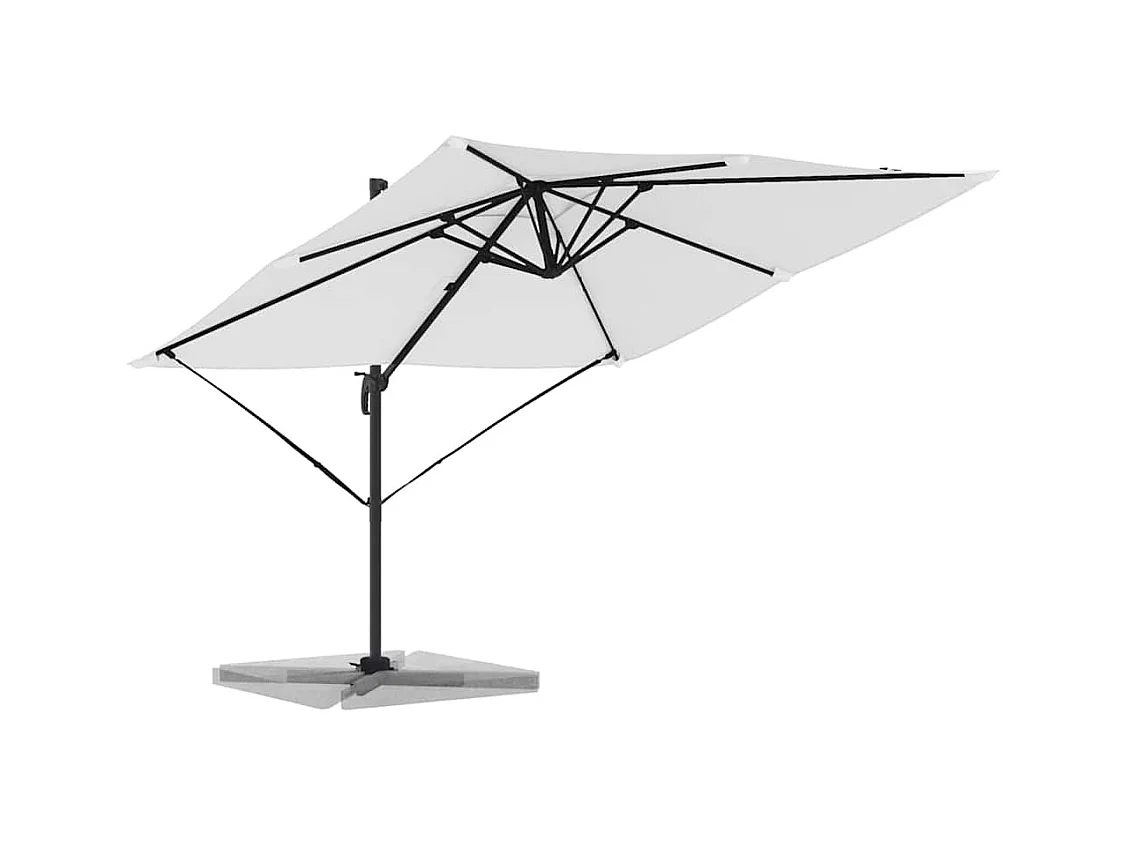 Patio Parasol Zand Polyester Luifel 3m Verstelbare Hoogte