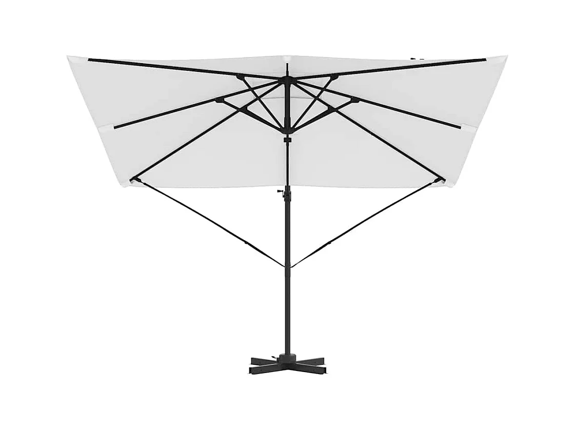 Patio Parasol Zand Polyester Luifel 3m Verstelbare Hoogte