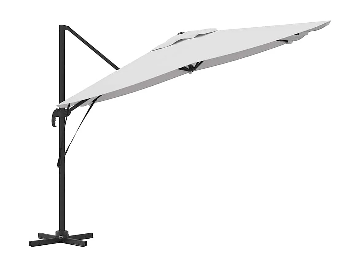 Patio Parasol Zand Polyester Luifel 3m Verstelbare Hoogte