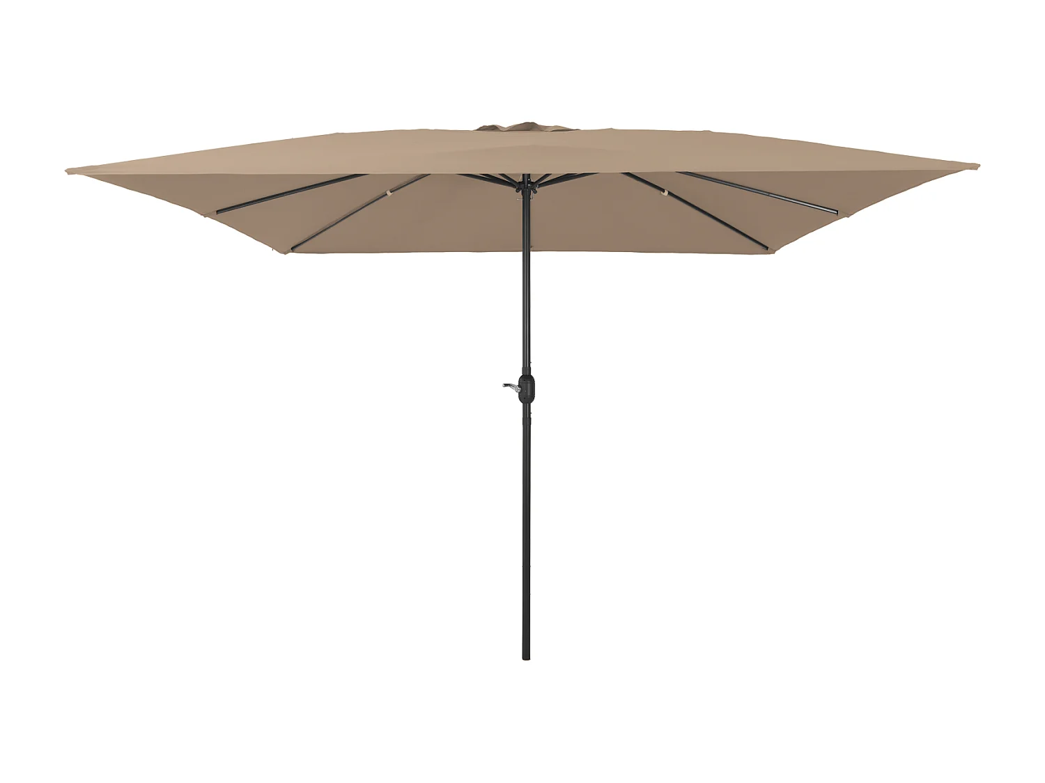 Ombrellone da giardino quadrato 295x245 cm Tortora