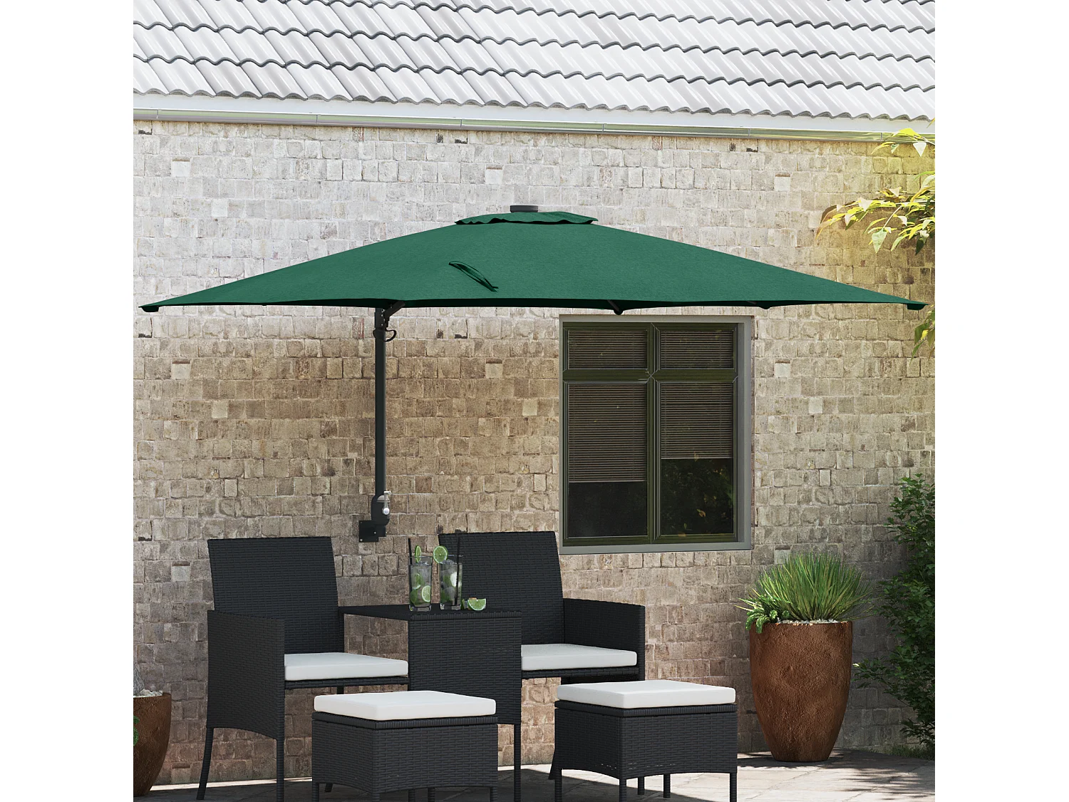 Ombrellone da giardino Vert Poliestere 300 cm x 300 cm pieghevole