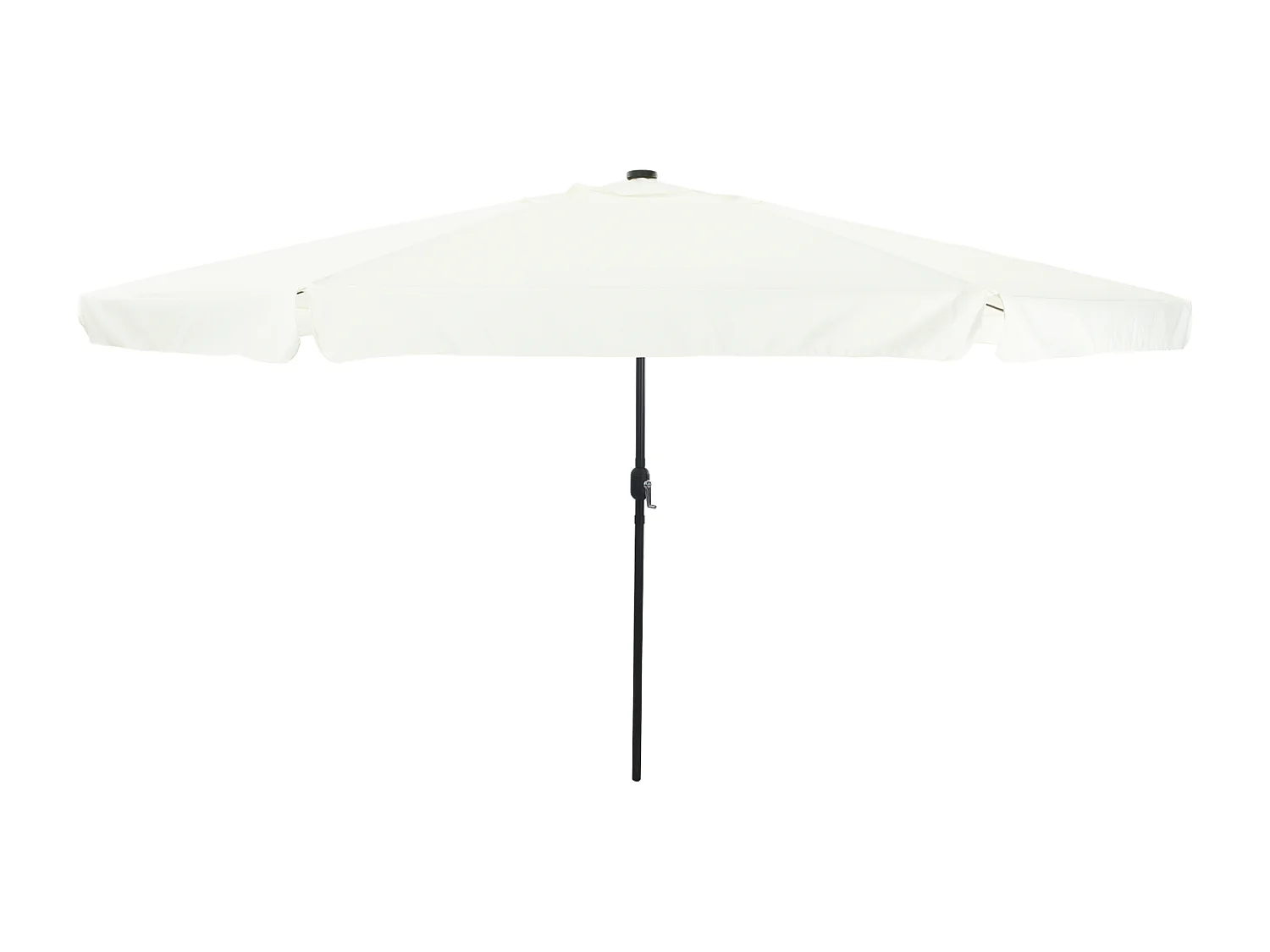 Ombrellone da giardino con luci LED Ø395x245 cm Bianco sabbia