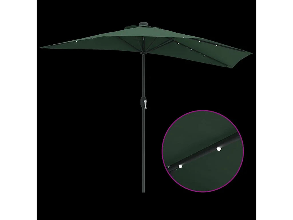 Ombrellone da giardino in alluminio - Verde, 294 cm