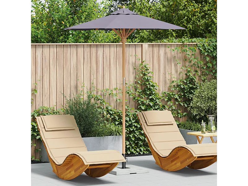 Ombrellone da giardino in bambù grigio scuro 180x230 cm