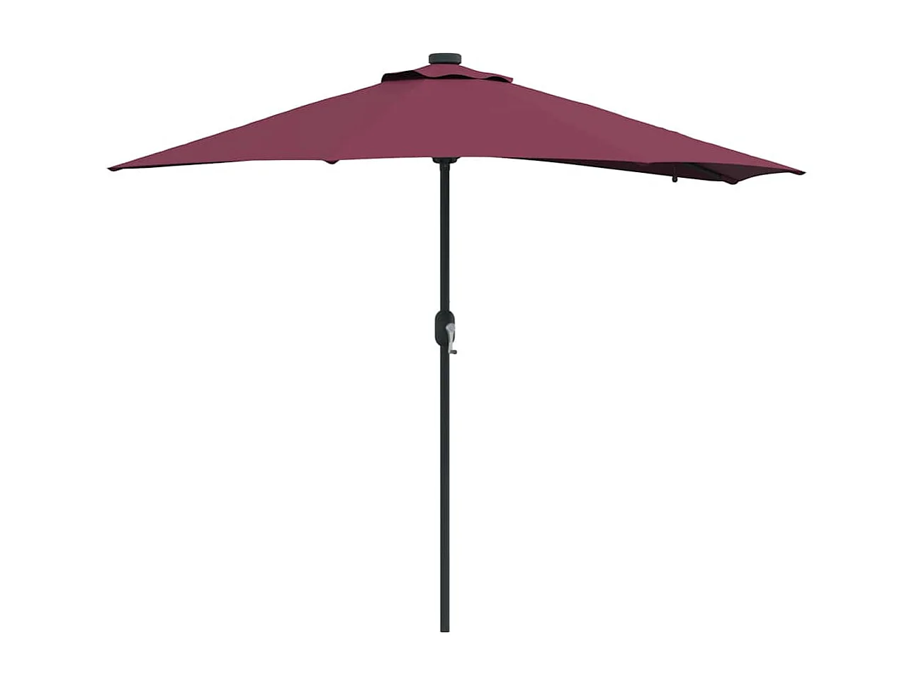 Ombrellone da giardino in tessuto rosso bordeaux 294 x 150 x 223 cm