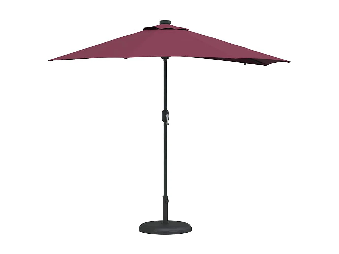 Ombrellone da giardino in tessuto rosso bordeaux 294 x 150 x 223 cm